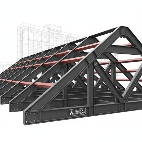 Customizable Heavy Duty Truss with 30% Roof Pitch and Class A Fireproof Rating for Large Scale Buildings