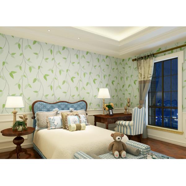 Обои стиля спальни гостиницы азиатские Бреатабле с белым зеленым цветом выходят