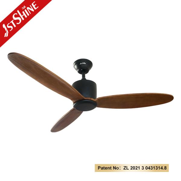 Fan de teto 2022 1stshine 2 em 1 Design de barra de baixo com madeira maciça e controle remoto