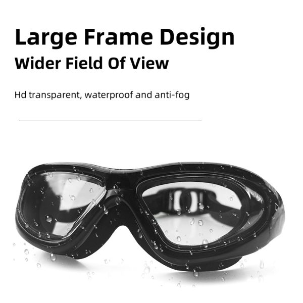 Clear Frame Comfortable Swim Goggles For Adults With No Leaking Lens