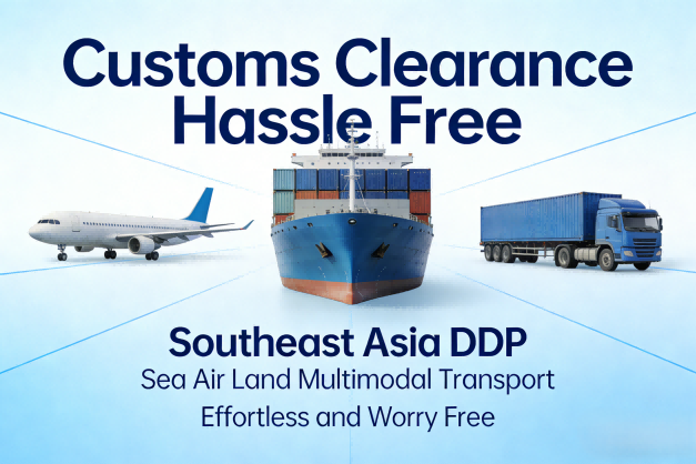 Hassle Free DDP Customs Clearance Services , Southeast Asia DDP Multimodal Transport Service