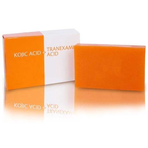 Ácido Kojic toda a pele orgânica natural do alvejante do sabão de barra para pontos escuros/espinhas