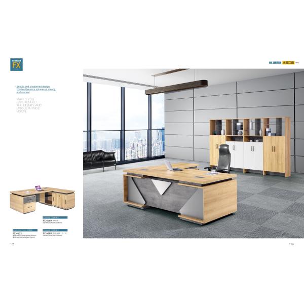 Simple Wooden Office Table , Contemporary Laminate Wood Executive Desk