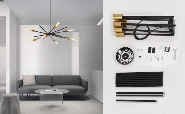 Elegant LED Pendant Ceiling Light Versatile Chandelier Eastyn Chandelier（WH-AP-643）