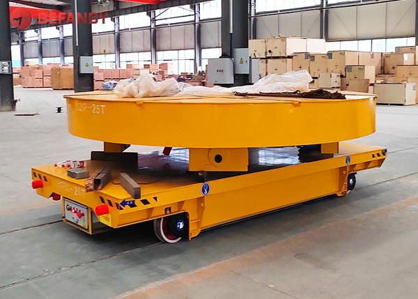 Electric Rail Coil Transfer Cart Battery Driven For Workshop 10 Ton
