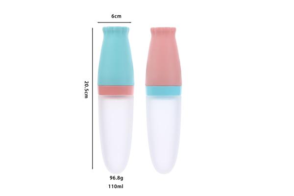 Silicone Squeeze Baby Feeding Bottle Food Rice Cereal Feeder Baby Water Bottles With Spoonn Baby Food Feeder spoo