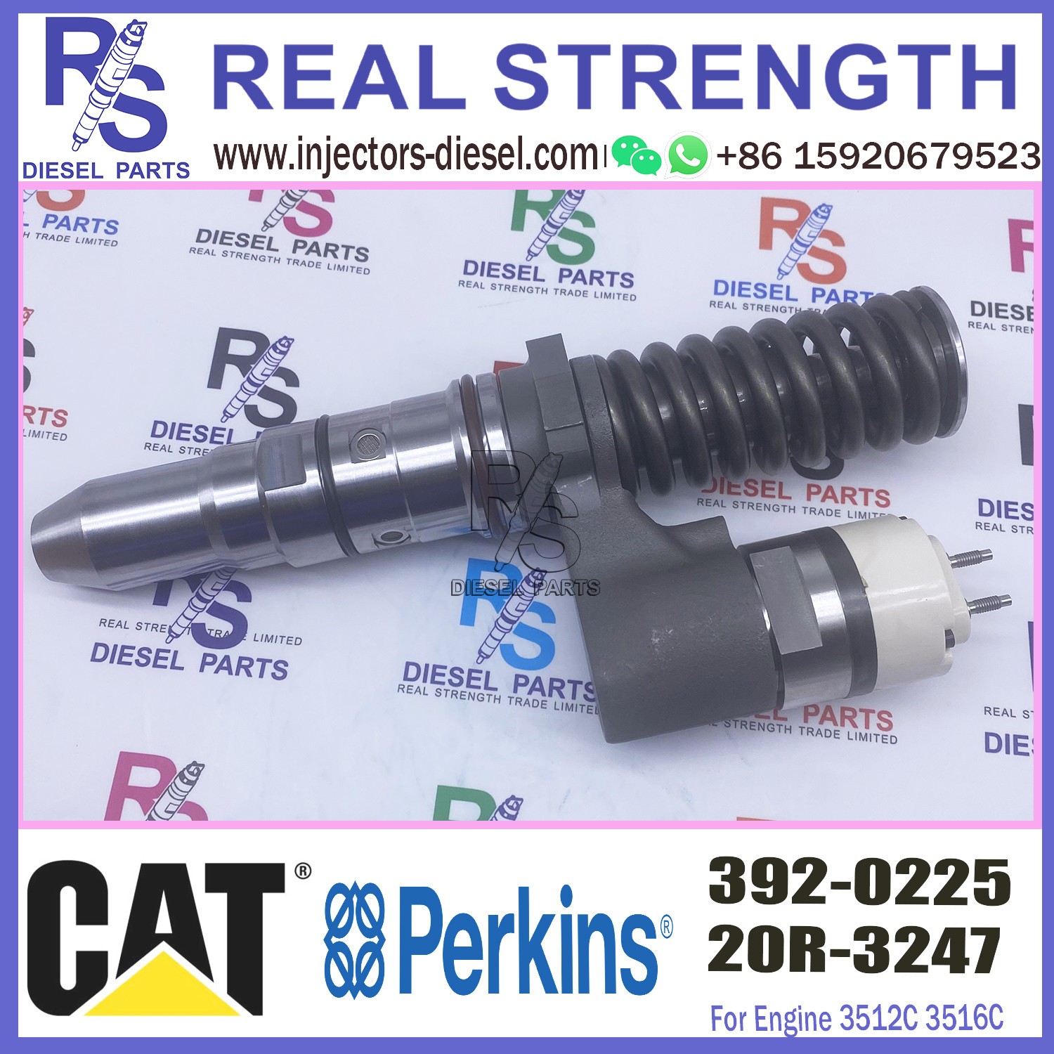 392-0225 высококачественный родовой Remanufactured инжектор топлива 392-0225 3920225 для двигателя 3512C 3516C