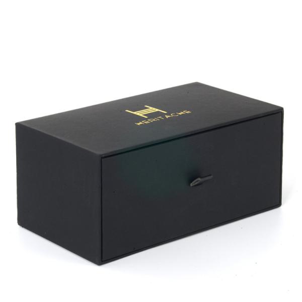 Customized Black Paper Gift Box With Drawer Hard Rigid Cardboard Material