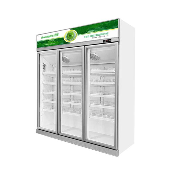 Green Health Commercial Multiple Glass Doors Beverage Display Fridge Para Supermercado