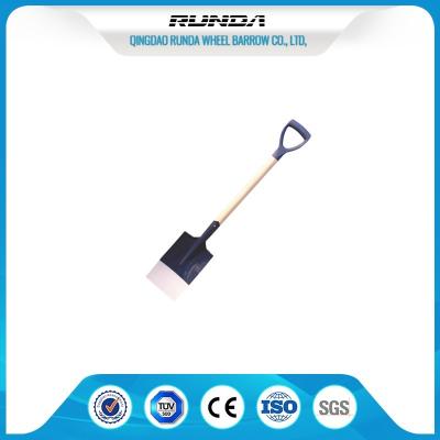 Wooden Handle Steel Spade Shovel S512 , Hole Digging Spade Flat Nose Multi Colors
