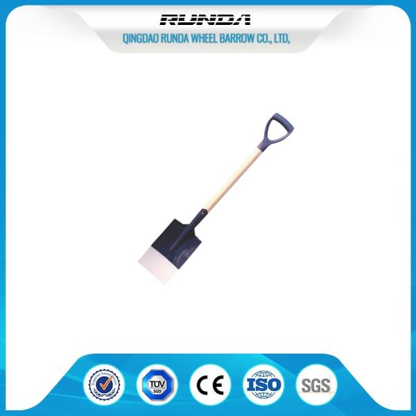 Wooden Handle Steel Spade Shovel S512 , Hole Digging Spade Flat Nose Multi Colors