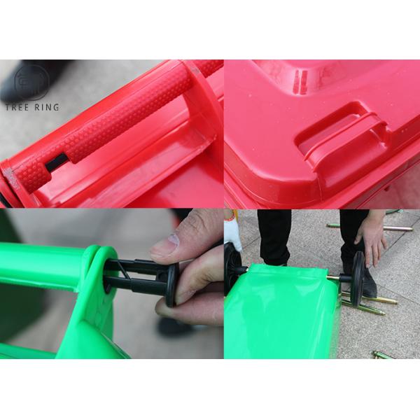 Ящики серых/зеленого цвета 100Литер большие пластиковые Вхэелие для уничтожения отбросов повторно использовали на открытом воздухе