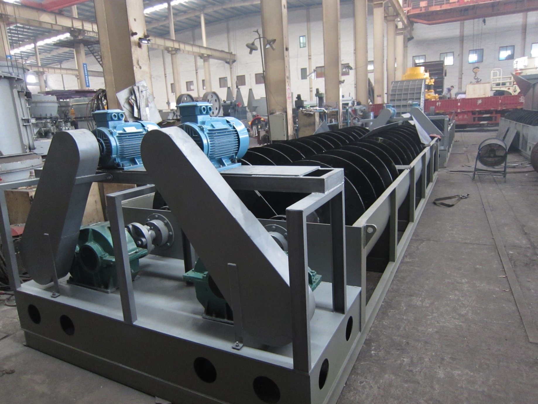 Spiral Sand Washer with Capacity T/H 100-350tph within Motor Power 11-18.5kw