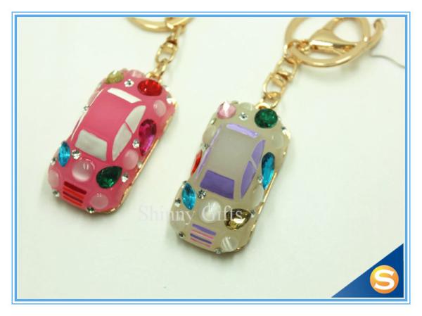Wholesale Fashion Design Rhinestone Crystal Cars Key Chain Decoration Keychain For Women Car