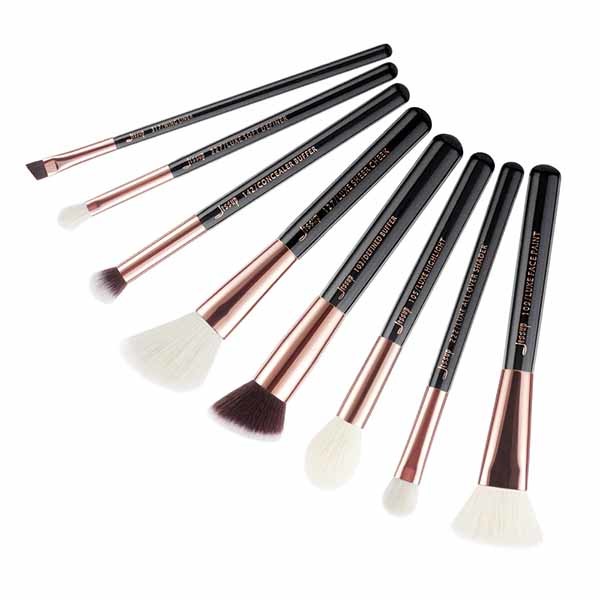 labeled Real Hair Makeup Brush Set Soft Bristles Wooden Makeup Brush Set