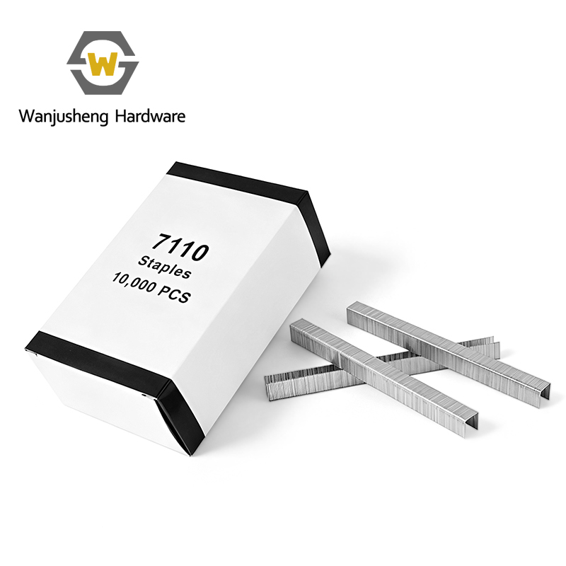 Hot Selling 7110 U-Type Staples 71 Series Galvanized Pneumatic Staples for Sofa & Furniture