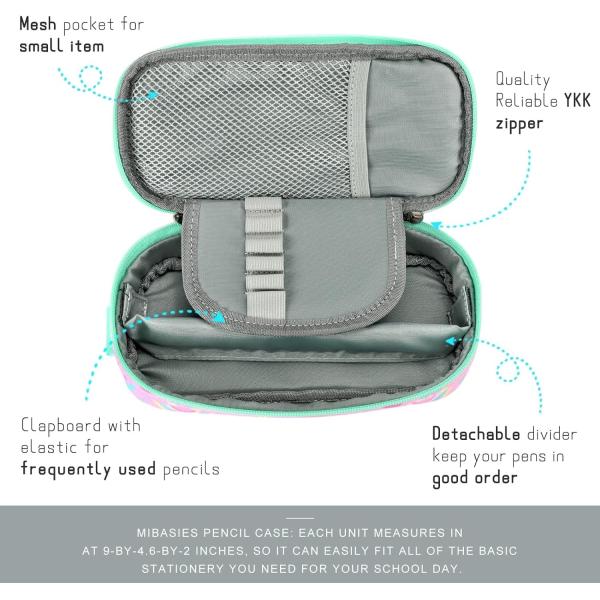 MiBASY Casilla de lápiz para niños y niñas Bolsa de bolígrafo de bolígrafo de arco iris suave (Arco iris 1)