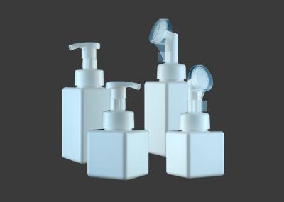 Creme quadrado claro branco das garrafas plásticas do ANIMAL DE ESTIMAÇÃO da loção 250ml do corpo com bomba da espuma
