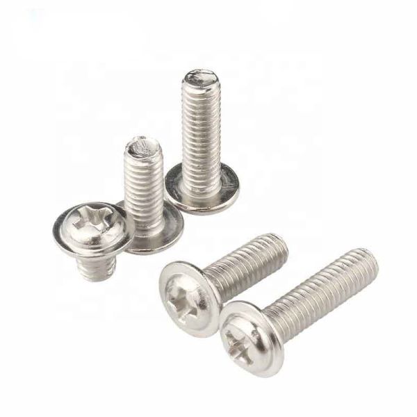 M6*12mm Stainless Steel Phillips Pan Head Washer Face Machine Screw