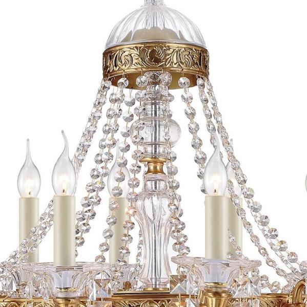 Brass and beveled glass chandelier Lighting for Project Lighting Fixtures (WH-PC-33)
