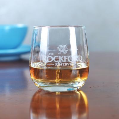Rockford India Reserve Whisky Promotional Drinking Glasses 12oz With Thickened Rim