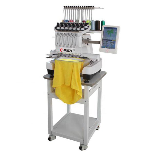 12 Head Computerized Embroidery Machine Design with Automatic Color Change and Trimmer