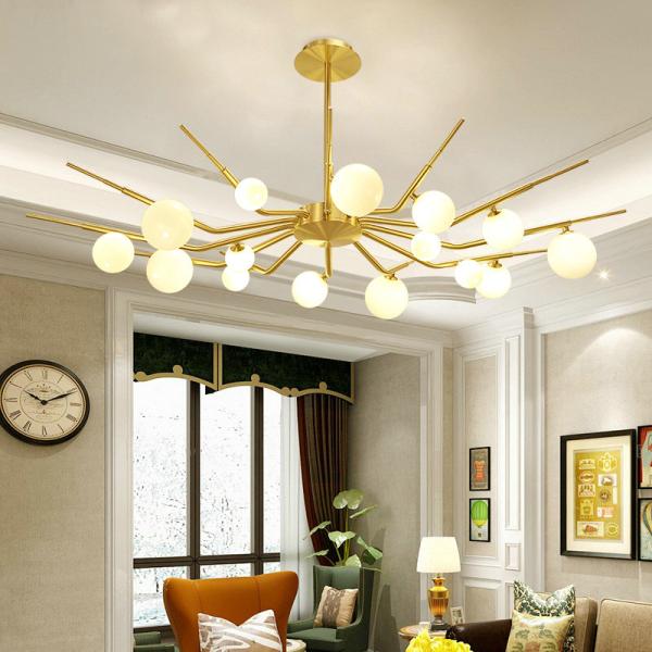 Wholesale Modern Gold Glass Ball Chandelier Pendant Light