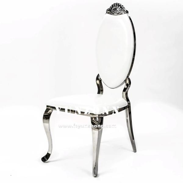 Luxury Hotel Restaurant Metal Chair Crown Design Golden Stainless Steel Royal Wedding Chair