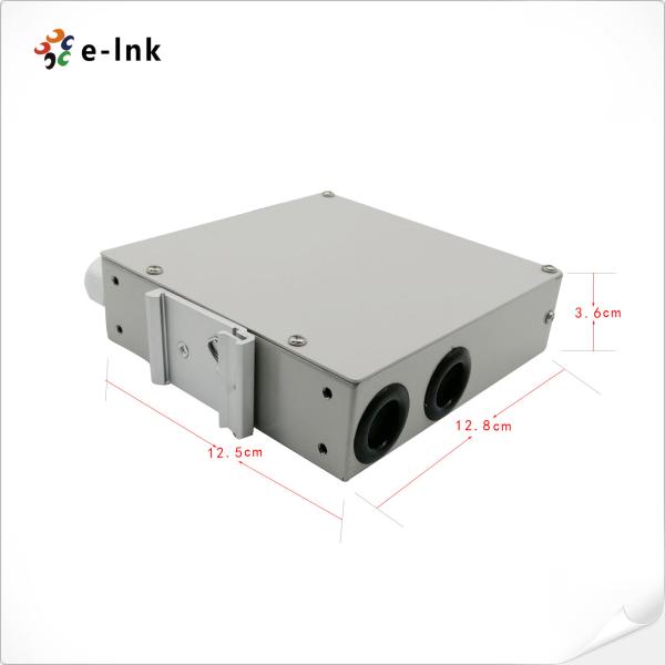 Caixa de junção de fibras DIN-Rail de 6 portas - Durável, compatível com FC/SC/ST/LC, junção de 12 fibras