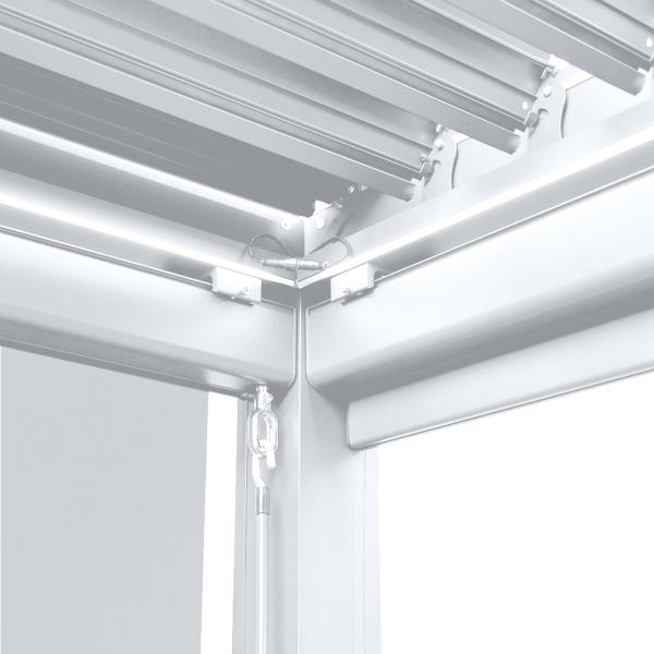 172kg Load Capacity Garden Louvered Pergola Canopy with Manual Control Aluminum Frame