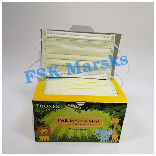 High Filtration Kids Face Mask Baby Breathing Medical Mask 50 Pcs / Box