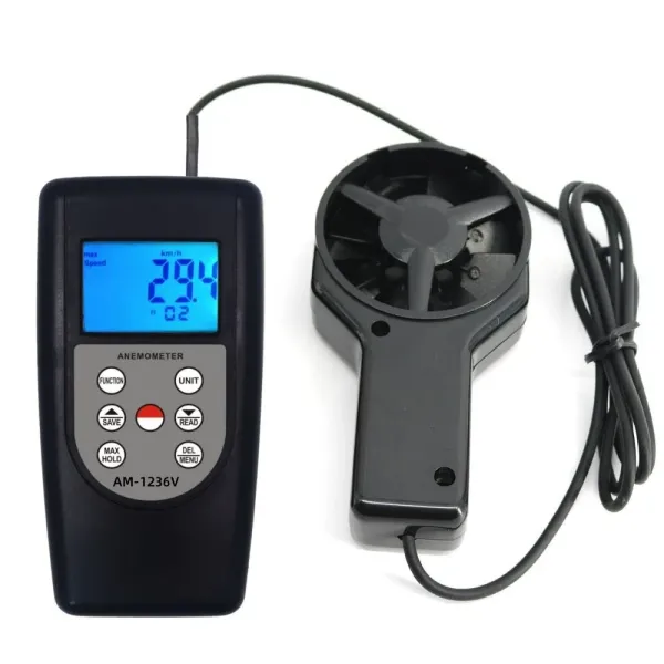 AM-1236V Multi Function Digital Anemometer RS-232 Data Output for Air Flow Measuring