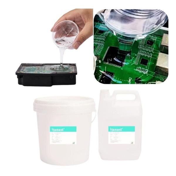 Clear Potting Epoxy Ab Glue Epoxy Potting Material High Hardness 80 Shore Waterproof Potting Adhesive For Circuit Board Power Module Transformer