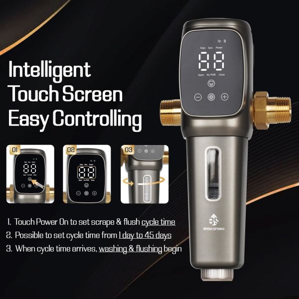 Filtre de sédiments automatique universel pour toute la maison, auto-nettoyant, pour une eau saine et saine