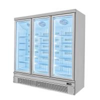Frigorífico de exibição de supermercado de alimentos congelados promocional com porta de vidro
