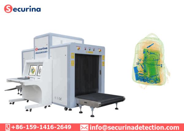 Metro Station X Ray Baggage Scanner Diagnostic Type Adjustable Conveyor Height