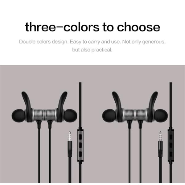 OEM Alloy Housing 106dB Metal Wired Earphones With Ear Hooks 10mm