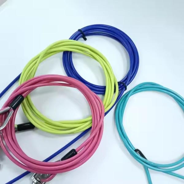 2025 Corde à ressort en acier PVC de qualité, pas cher, longue laisse en nylon pour animaux de compagnie, câble d'attache pour chien, laisse pour animaux de compagnie, laisse pour chien