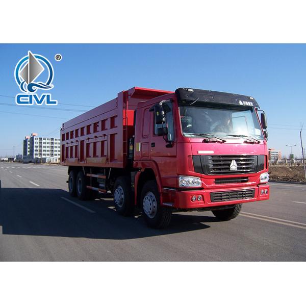 50T Heavy Duty Dump Truck SINOTRUK HOWO A7 DUMP TRUCK 8x4 With Front Lifting