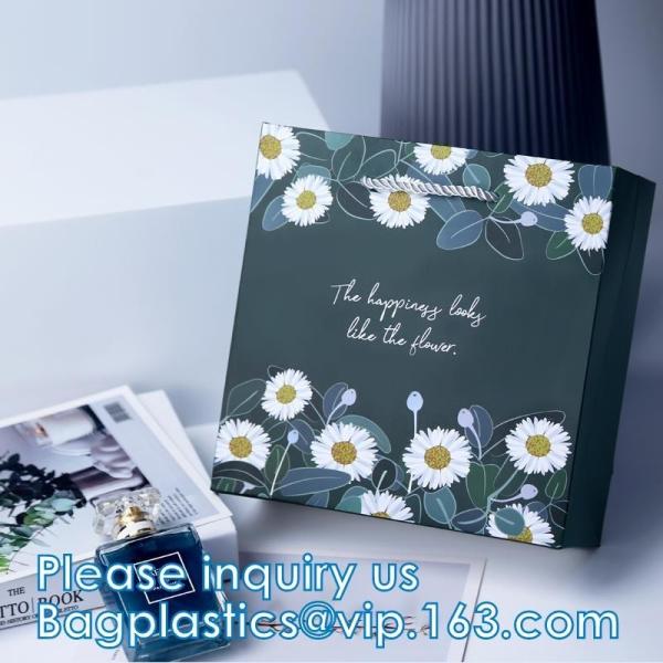 Kraft Paper Bags Square Bags, Thick Paper Bag With Window For Wedding, Party, Birthday, Shopping, Flower Bags