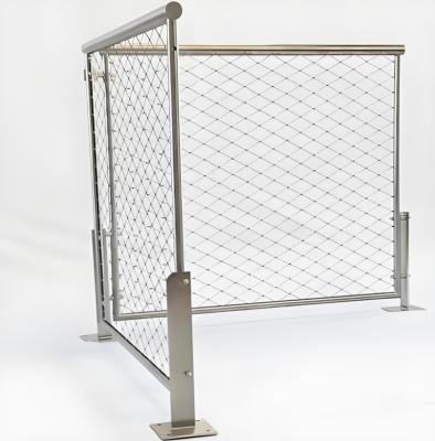 Durable Architectural Stainless Steel Cable Mesh Netting Buckle Weave Type