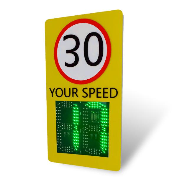 Texto personalizado Sistema de velocidade de radar LPR com sinal de velocidade de tráfego de material de ferro