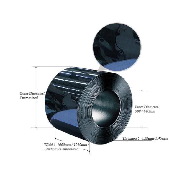 2.0mm 8k A3051 304 Black Titanium Stainless Steel Sheet Coil