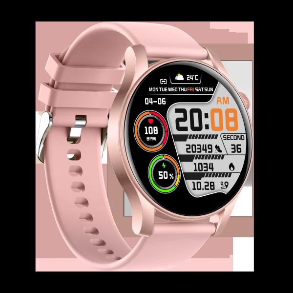 Calculatrice Montres numériques Forme ronde Conception à la mode Ronde Montres intelligentes pour femmes