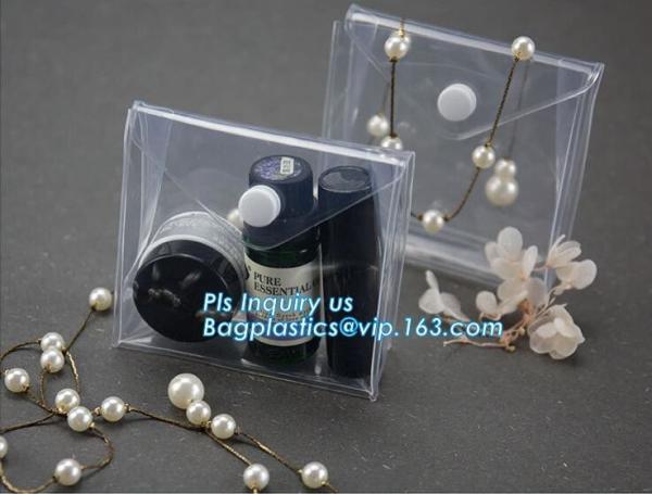 k bags for cosmetic puff automatic slider zipper bag, OEM clear PVC bag/ PVC slider bag/PVC zipper bag, Make Up Or