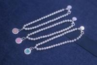 Jeune amie S925 Amour Coeur Tag Perle Bracelet bijoux personnalisés