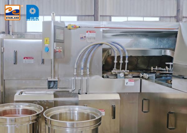 Two Color Sugar Cone Machine 51 Baking Plates 5m Long Fully Auto