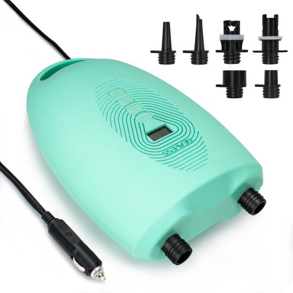 Portable Electric Air Pump for Marine Inflatables Green Lakes Rivers Occasion Powerful