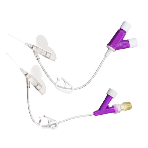 Стерилизация с оксидом этилена Медицинская IV канюля с портом для инъекции крыльев и печатью логотипа