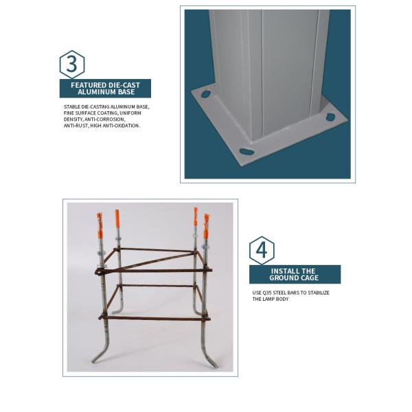 20W 30w 40w Path LED Garden Light High Power Height 2.5m 3m 3.5m 4M Modern